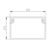 Kanal samoljepivi 40x25mm 2m bijeli AP150040025