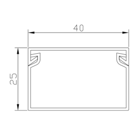 Kanal samoljepivi 40x25mm 2m bijeli AP150040025