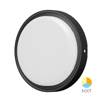 Stropna/Zidna svjetiljka 12W 3CCT 1320lm IP65 okrugla crna BRAYTRON BC18-00681