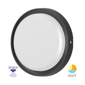Stropna/Zidna svjetiljka 18W 3CCT 2020lm IP65 sa senzorom okrugla crna BRAYTRON BC18-30781