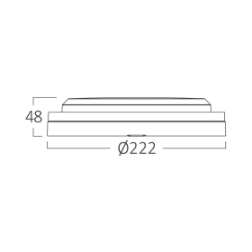 Stropna/Zidna svjetiljka 18W 3CCT 2020lm IP65 sa senzorom okrugla crna BRAYTRON BC18-30781