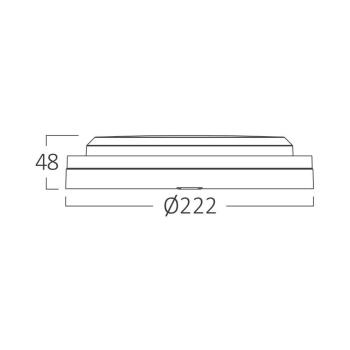 Stropna/Zidna svjetiljka 18W 3CCT 2020lm IP65 sa senzorom okrugla crna BRAYTRON BC18-30781
