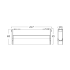 Linearna magnetska svjetiljka 12W 3000K 20x60x227mm IP20 crna BRAYTRON BD60-13201