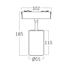 Magnetska svjetiljka 18W 4000K 1580lm fi55 IP20 crna BRAYTRON BD61-10311