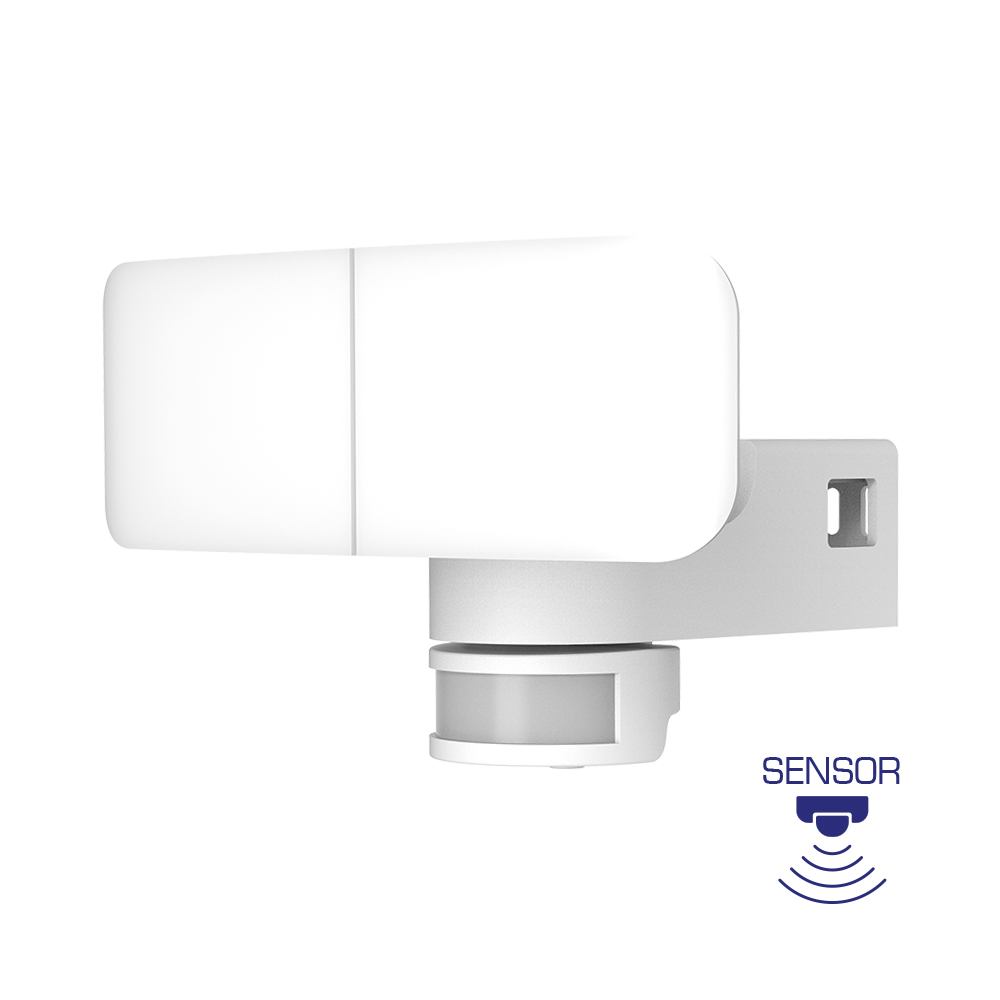 Faretto LED Doppio Da Esterno Con Sensore Di Movimento PIR, 30W Luce Neutra 4000K, IP54, Colore Non Specificato