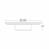 Zidna svjetiljka 10W 3CCT 950lm fi180mm IP65 bijela PALERMO BRAYTRON BG37-00180