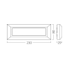 Zidna svjetiljka 3W 3/1 180lm IP65 crna VEKTA BRAYTRON BG38-01882