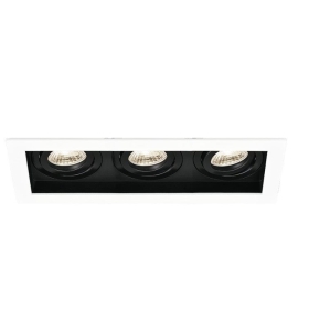 Kućište za GU10 žarulju max 3x35W 100x33x270mm IP20 pravokutno crno-bijelo BRAYTRON BH03-05040