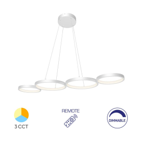 Visilica 60W 3CCT 6050lm 880mm IP20 bijela dimabilna s daljinskim upravljačem BRAYTRON BH17-04190