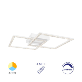 Stropna svjetiljka 55W 3CCT 6050lm 540mm IP20 bijela dimabilna s daljinskim upravljačem BRAYTRON BH17-04890