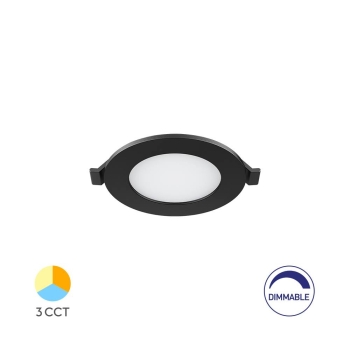 Panel LED 4W 3CCT 280lm IP40 ugradbeni okrugli crni dimabilni BRAYTRON BP01-90481