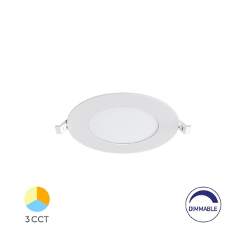 Panel LED 6W 3CCT 470lm IP40 ugradbeni okrugli bijeli dimabilni BRAYTRON BP01-90680