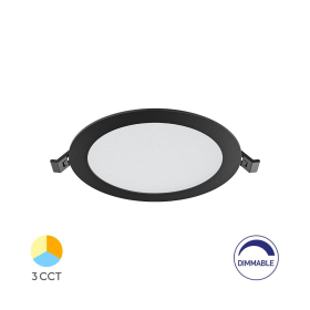 Panel LED 12W 3CCT 1120lm IP40 ugradbeni okrugli crni dimabilni BRAYTRON BP01-91281