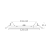 Panel LED 6W 6500K 470lm IP40 ugradbeni kvadratni bijeli BRAYTRON BP02-60630