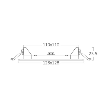 Panel LED 6W 6500K 470lm IP40 ugradbeni kvadratni bijeli BRAYTRON BP02-60630