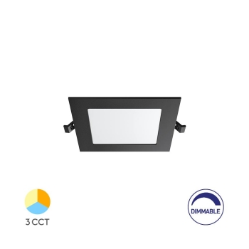 Panel LED 4W 3CCT 280lm IP40 ugradbeni kvadratni crni dimabilni BRAYTRON BP02-90481