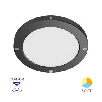 Panel LED 20W 3CCT sa senzorom 1800lm IP20 ugradbeno-nadgradni okrugli crni BRAYTRON BP03-92081