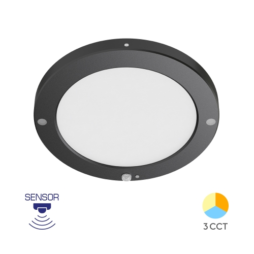 Panel LED 20W 3CCT sa senzorom 1800lm IP20 ugradbeno-nadgradni okrugli crni BRAYTRON BP03-92081
