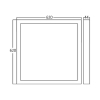 Okvir za nadgradnu montažu LED panela 620x620mm BRAYTRON BP16-99080