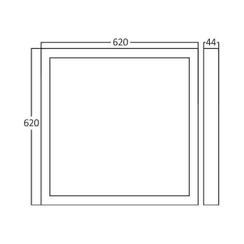 Okvir za nadgradnu montažu LED panela 620x620mm BRAYTRON BP16-99080