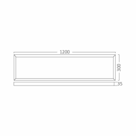 Panel LED NADGRADNI sa promjenom wataže 30W-40W-50W i boje 3CCT 5200lm 1200X300x35mm IP40 BRAYTRON BP25-53180