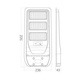 Solarna ulična svjetiljka 90W 6500K 2000lm IP65 BT43-05031