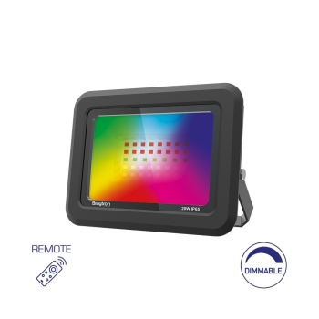 Reflektor LED 20W RGB dimabilni IP65 crni BRAYTRON BT60-32091