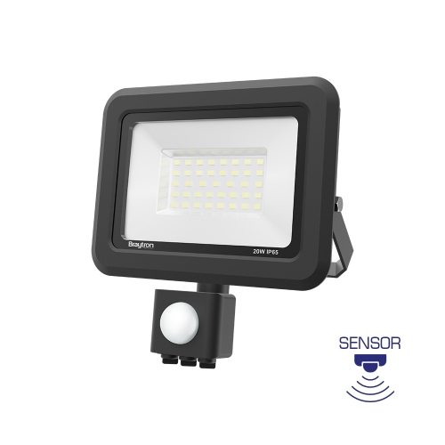 Reflektor LED 20W 6500K 1620lm IP54 sa PIR senzorom sivi BRAYTRON BT60-42031