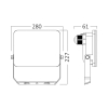 Reflektor LED 100W 3CCT 9500lm IP65 bijeli BRAYTRON BT60-59180