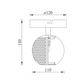 Zidna svjetiljka za G9 žarulju max 10W fi110mm IP20 zlatna BRAYTRON BV01-00013