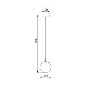 Visilica za G9 žarulju max 10W fi150 IP20 okrugla siva BRAYTRON BV01-00030