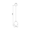Visilica za G9 žarulju max 10W fi150 IP20 okrugla amber BRAYTRON BV01-00034