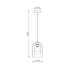 Visilica za E27 žarulju max 23W fi150mm IP20 amber BRAYTRON BV01-00044