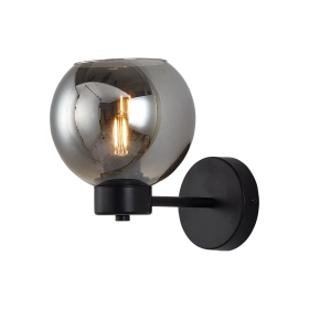 Zidna svjetiljka za E27 žarulju max 23W fi150mm IP20 crna BRAYTRON BV01-00053