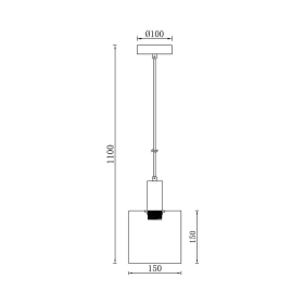 Visilica za E27 žarulju max 23W fi150 IP20 crna BRAYTRON BV01-00070
