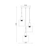 Visilica za 3xE27 žarulju max 3x23W fi410 IP20 crna BRAYTRON BV01-00071