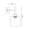 Zidna svjetiljka za E27 žarulju max 23W 125mm IP20 crna BRAYTRON BV01-00073