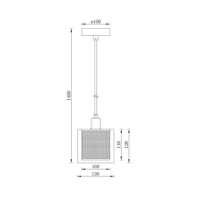Visilica za E14 žarulju max 23W fi130mm IP20 crno-zlatna BRAYTRON BV01-00080