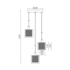 Visilica za 3xE14 žarulju max 3x23W fi240mm IP20 crno-zlatna BRAYTRON BV01-00081