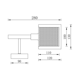 Zidna svjetiljka za E14 žarulju max 23W fi120mm IP20 crno-zlatna BRAYTRON BV01-00083