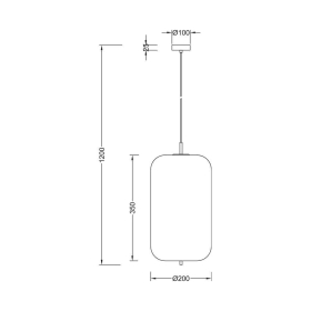 Visilica za E27 žarulju max 23W fi200mm IP20 opal BRAYTRON BV01-00101