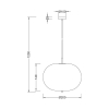 Visilica za E14 žarulju max 23W fi200mm IP20 opal BRAYTRON BV01-00103