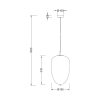 Visilica za E14 žarulju max 23W fi155mm IP20 opal BRAYTRON BV01-00105