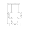 Visilica za 3xE14 žarulju max 3x23W fi460mm IP20 opal BRAYTRON BV01-00106
