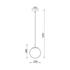Visilica za G9 žarulju max 10W fi200mm IP20 crna BRAYTRON BV01-00114