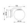 Zidna svjetiljka za G9 žarulju max 10W fi120mm crna BRAYTRON BV01-00123