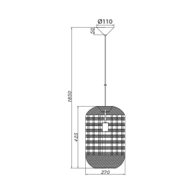 Visilica za E27 žarulju max 23W fi270mm IP20 ratan BRAYTRON BV02-00034