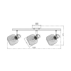 Visilica za 3xE14 žarulju max 3x23W 530mm IP20 crna-drvo BRAYTRON BV03-00012