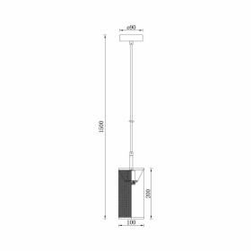Visilica za E14 žarulju max 23W fi100mm IP20 crna BRAYTRON BV03-00020