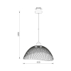 Visilica za E27 žarulju max 23W fi450mm IP20 crna BRAYTRON BV03-00061